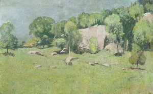 Godwins Ridge、グリニッジ、コネチカット、1912 作： Emil Carlsen