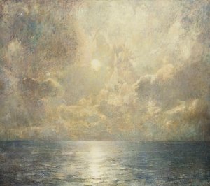 月明かりに照らされた海景 作： Emil Carlsen