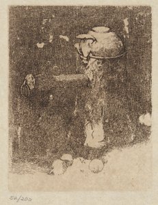 銅と玉ねぎのある静物 作： Emil Carlsen