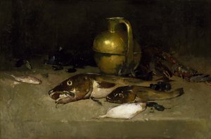 魚のある静物、1897 作： Emil Carlsen