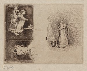 3 つの研究 作： Emil Carlsen