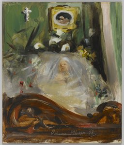 状態で横になっているビクトリア女王 作： Emil Fuchs