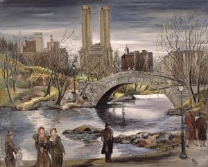 セントラルパークの春、1936 作： Emil Ganso