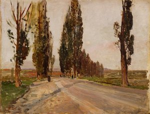 プランケンベルク近くのポプラ大通り、c。 1890 作： Emil Jakob Schindler