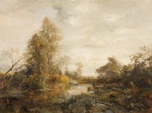 プラーターでの鴨狩り 作： Emil Jakob Schindler