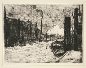 ハンブルク、フリーポート (ハンブルク ハーバー) 作： Emil Nolde
