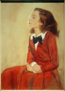 エリザベス・バーグナー、肖像画-作画E. Orlik 作： Emil Orlik