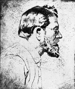 Emil Orlik-自画像 作： Emil Orlik