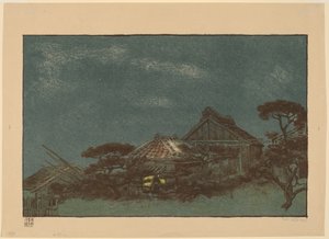 深川の夕べ 作： Emil Orlik