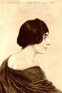 ワンダ・ランドウスカの肖像1879-1959、1917 作： Emil Orlik
