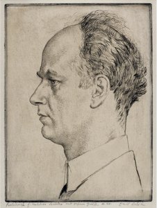 Wilhelm Furtwaengler (1886-1954) の肖像 - Orlik, Emil (1870-1932) - 1928 - エッチング - 39x31,5 - 個人蔵 作： Emil Orlik