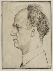 ヴィルヘルム・フルトヴェングラーの肖像1886-1954、1928 作： Emil Orlik