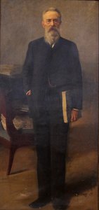 作曲家ニコライ・リムスキー＝コルサコフの肖像、1844～1908年頃。 1900年 作： Emil Oskarovich Wisel