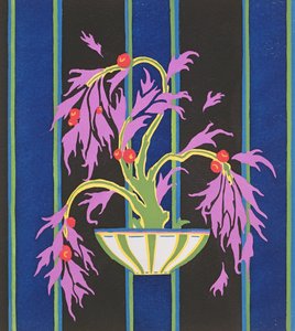「Floreal: Dessins & Coloris Nouveau」のデザイン モチーフ、1920 年頃 (ステンシル プリント) 作： Émile Allain Séguy