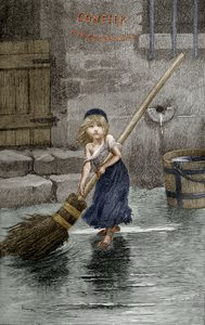コセット、ヴィクトルユーゴー作「レミゼラブル」のイラスト、1862年