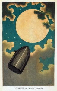 Jules Verne著「地球から月へ」の挿絵。 1877