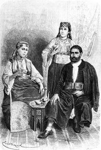 タンジールのユダヤ人男女1878年 作： Emile Antoine Bayard