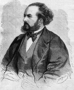 フランス人テノール歌手Gustave Hippolyte (Gustave-Hippolyte) Roger (1815-1879)の肖像 - Emile Bayardによるドローイング 作： Emile Antoine Bayard