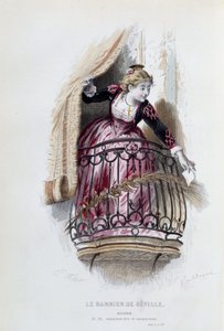 ピエール・オーギュスタン・カロン・ド・ボーマルシェ（1732-1799）作「セビリアの理髪師」のロジーヌ、エミール・バヤール（1837-1891）画 作： Emile Antoine Bayard