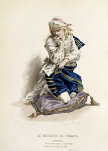 フィガロの結婚」のシュザンヌ - エミール・バヤール作画の「Oeuvres complètes de Beaumarchais」（Laplace Sanchez & cie, Paris）に収録。 作： Emile Antoine Bayard
