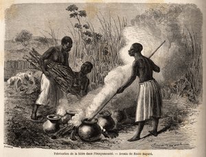 1860年から1863年にかけて行われたスペーク船長のアフリカ発見航海を描いたエミール・バヤール（1837-1891）の作品。エドゥアール・シャルトン編集の「Le tour du monde」に掲載された図版 作： Emile Antoine Bayard