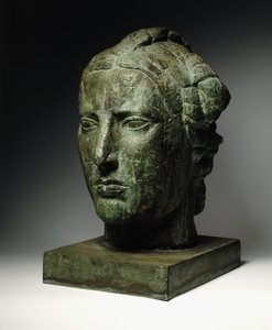 自由の頭；Tete de Liberte、1914年頃（ブロンズ、グリーンパティーナ 作： Emile Antoine Bourdelle