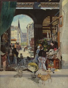 カルメス市場、モーベール通り 作： Emile Antoine Guillier