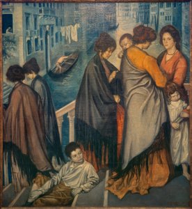 ヴェネツィアの橋の上 作： Emile Bernard