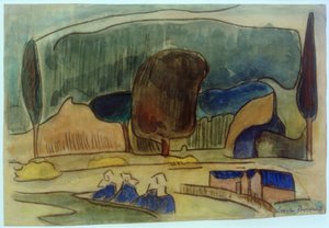 ブルトンの風景 作： Emile Bernard