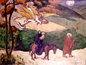 エジプトへの飛行 作： Emile Bernard
