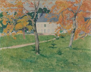 木々の間の家-ポンアヴェン 作： Emile Bernard