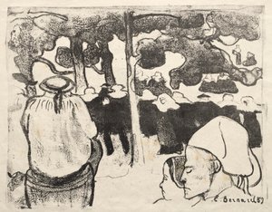 Les Bretonneries: ブルターニュの結婚式 (La Noce en Bretange) 作： Emile Bernard