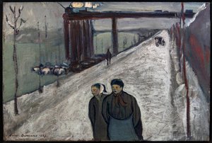 クリシー河畔 - 1887年（油彩・キャンバス 作： Emile Bernard