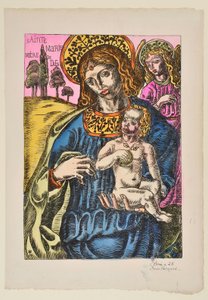 Sainte Marie Mutter Gottes: Die Jungfrau und der Engel mit Nimbus 作： エミール・バーナード