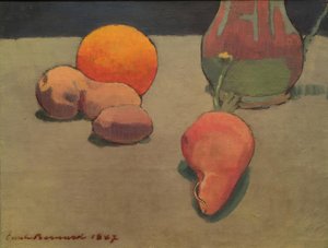オレンジのある静物 作： Emile Bernard