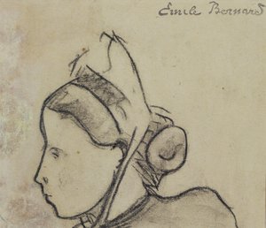 ブルトンの女性の研究 作： Emile Bernard