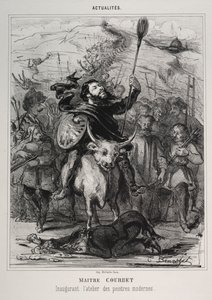 現実: マスター クールベが近代絵画学校を発足 作： Émile Bénassit