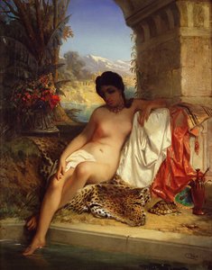 オダリスク、1880年頃 作： Emile Charles Wauters