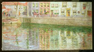 運河を渡って、1900 作： Emile Claus
