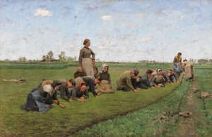 フランダースの亜麻の除草 作： Emile Claus