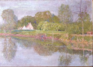 Lysの風景、1902年5月のある朝 作： Emile Claus