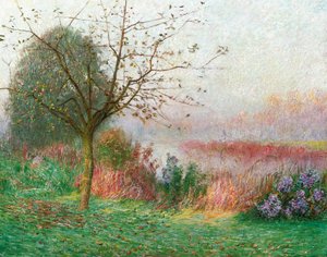 リス川の10月の朝、1901 作： Emile Claus