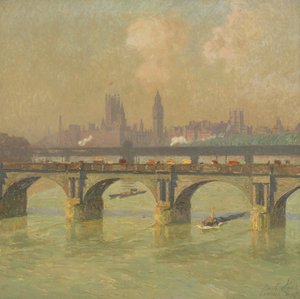 ウォータールー橋とハンガーフォード橋 作： Emile Claus