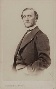 ピアニストで作曲家のジャン＝アンリ・ラヴィナの肖像（1818～1906年）。 作： Emile Desmaisons