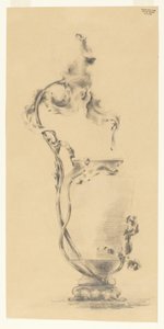 ブロンズマウント花瓶のデザイン 作： Emile Galle