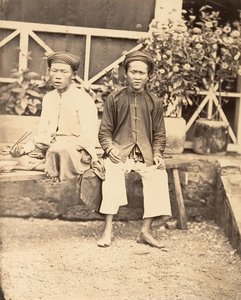 米を食べる民兵、コーチンチナ、1866年。