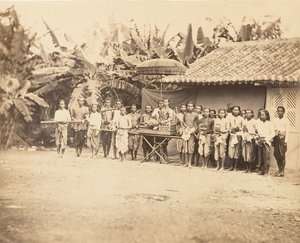 カンボジアの王子と従者、1866 年。 作： Emile Gsell
