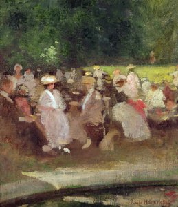 公園の夏、1881年 作： Emile Hoeterickx