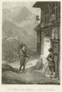 セントゴサード山の病院でのルイフィリップ 作： Emile Jean Horace Vernet