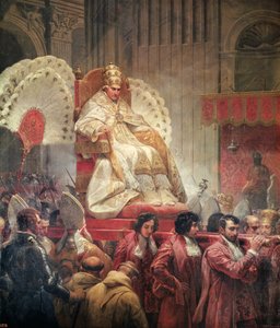 教皇ピオ8世（1761-1830）、セディアゲスタトリアのセントピーターズ、1829年（182515も参照） 作： Emile Jean Horace Vernet